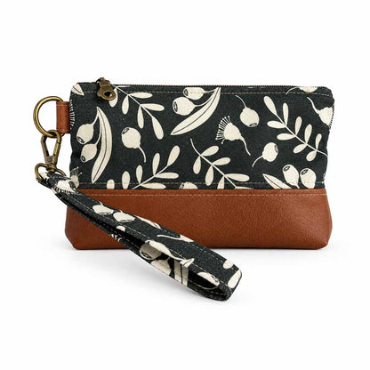 Two-Tone Wristlet Pouch – Eucalyptus pods