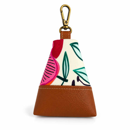Two-Tone Keychain Pouch - Waratah Wonderland | Tan Vinyl