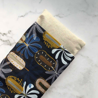 Mustard Navy Banksia Extra Large Heat Pack 50x15cm
