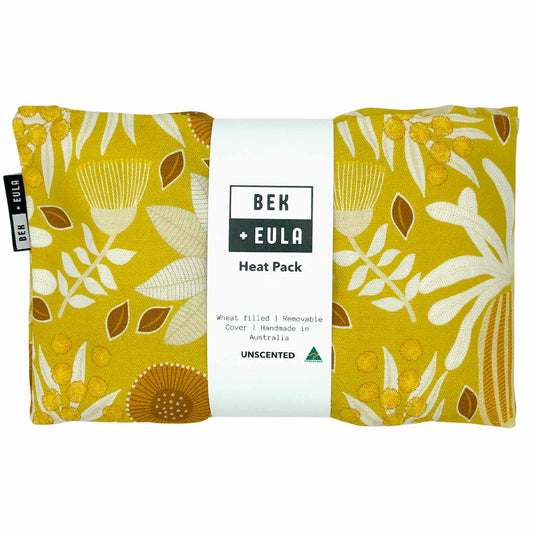 Extra Large Segmented Heat Pack - Mustard Wattle