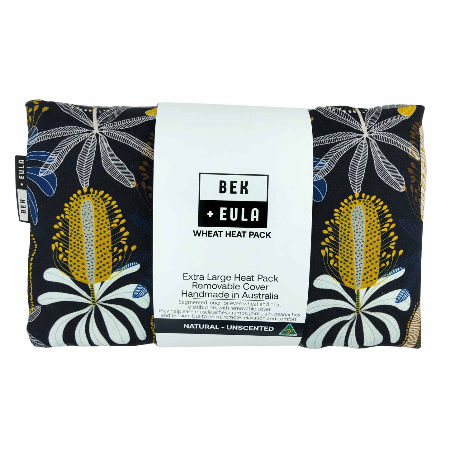 Mustard Navy Banksia Extra Large Heat Pack 50x15cm
