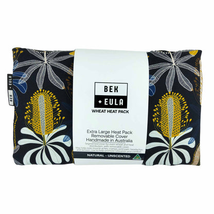 Mustard Navy Banksia Extra Large Heat Pack 50x15cm