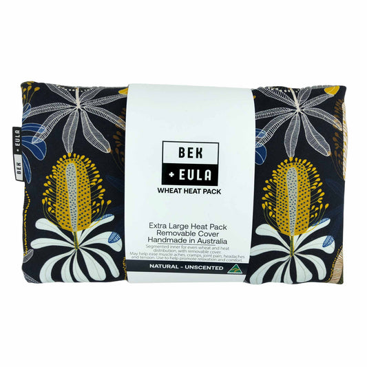Mustard Navy Banksia Extra Large Heat Pack 50x15cm