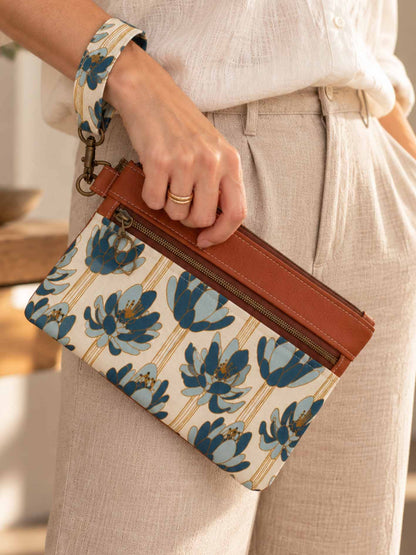 Two-Tone Wristlet Pouch – Aussie Art Deco Delight