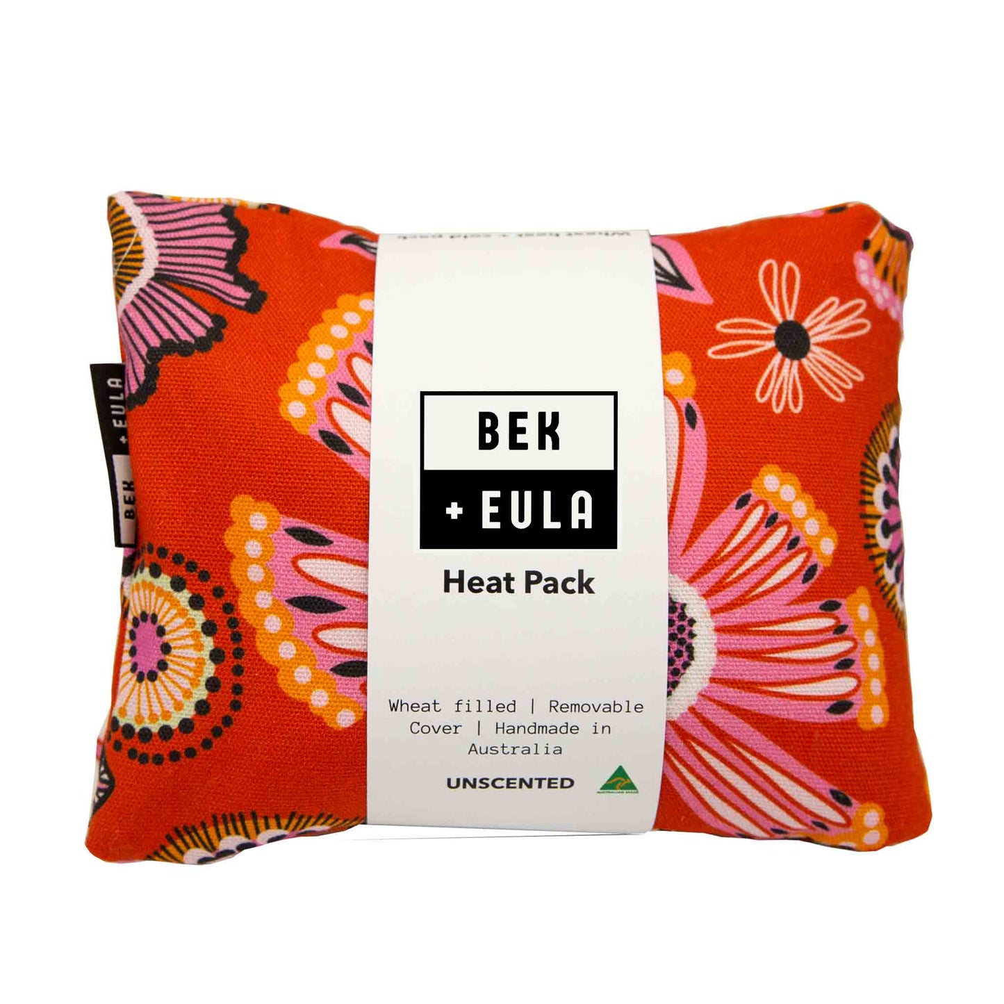 Wheat heat pack - retro print, removable cover